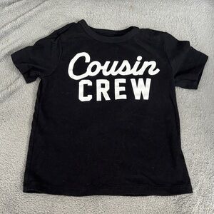 Black 'Cousin Crew' Kids T-Shirt